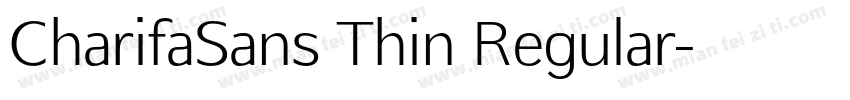 CharifaSans Thin Regular字体转换